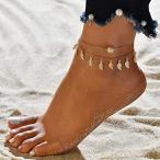 Victray Boho Tassel Anklets Sequins Ankle Bracelets Summer Barefoot Be