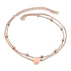 OurJewellery Anklet Rose Gold Plated Dainty Boho Beach Cute Ankle Brac