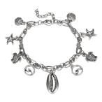 JczR.Y Fashion Vintage Starfish Shell Turtle Wave Conch Pendant Anklet