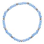 Stretch Bead Ankle Bracelet Anklet - Light Blue Iridescent (A122)