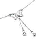 JewelryHouse 925 Sterling Silver Butterfly Anklet Adjustable Ankle Bra