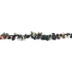 MGD, Green Moss Agate Chip Bead Anklet, 25 CM w/ 1 Inch Extend 3-Stran