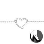 Atik Jewelry Silver Heart Anklet