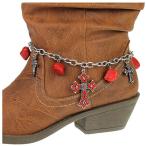 Boot Chain ~ Boot Bracelet ~Red Cross Boot Charm Anklet (Boot Charm 03
