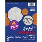 Pacon Artist Newsprint Pads, 30 lb., 9 x 12 Inches, White, 50 Sheets/Pad (P