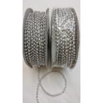 3mm Faux Pearl Plastic Beads on a String Craft Roll - Silver, Total 2 Rolls