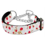 Mirage Pet Products 125-020M MDRD Roses Nylon Ribbon Collar Martingale Medi