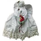 ホワイトAngel Rag Doll 15?inches withドレス、レース詳細とフラワーブーケ
