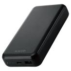 エレコム DE-C34-20000BK ブラック モバイルバッテリー 20000mAh 大容量 ( USB PD対応 ) 20W Type-C×1 USB-A×1