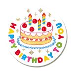 【メール便対応】 HEIKO ギフトシール(バースデーシール) ハッピーケーキ 24片 お誕生日 ハッピーバースデー