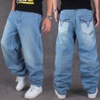  брюки багги мужской джинсы Denim широкий woshu обработка свободно длинные брюки большой размер B серия hip-hop Street серия мода 