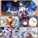 原神 マウスパッド 大型 プレイマット デスクマット 神里綾華 万葉 ウェンティ エウルア ショウ 刻晴 鍾離 甘雨 縁が縫い仕上げ 滑り止め 水洗い可 ゲーム