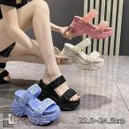ショッピングサンダル レディース 歩きやすい 10cm 厚底 サンダル レディース 歩きやすい 軽い オフィス スリッパ 厚底 ミュールサンダル ミュール 厚底サンダル レディース ウェッジソール