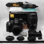 Nikon デジタル一眼レフカメラ D5300 ダブルズームキット ブラック 2400万画素 3.2型液晶 D5300WZBK