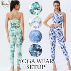 ヨガウェア 上下セット スポーツブラ トップス カップ付 スポブラ ヨガパンツ レギンス ピラティス レディース おしゃれ ホットヨガ【EY0051】[M便 1/1]