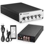 【新登場！】Nobsound HiFi 2.1チャンネル オーディオ パワーアンプ ステレオ アンプ 2×50W + 100W サブウーファー 電源アダプター付き