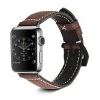 TOYOSO 時計ベルト 時計バンド Apple watch ベルト ステンレス アップルウォッチベルト 42mm ダークブラウン 瘋紋様 メール便送料無料