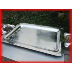中古良品 業務用 ステンレス製 トレイ 取っ手付き 厨房厨房小物 店舗用品 k0707