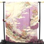 中古 振袖 正絹 成人式 結婚式 購入 振袖単品 送料無料 薄紫 身丈170cm 裄丈65.5cm リサイクル着物 リユース着物 中古着物 即日発送