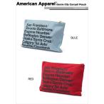 【ネコポス　送料無料】AmericanApparel（アメリカンアパレル） ポーチ // クラッチバッグ 2色[レッド/ブルー] リップスティックシティズポーチ