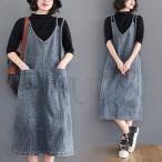  сарафан женский осень комбинезон юбка Denim топ One-piece колени длина body type покрытие все в одном большой размер Denim платье свободно лето осень 