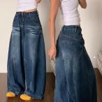  широкий брюки Denim брюки багги женский брюки-чинос Denim низ джинсы Denim длинные брюки брюки гаучо брюки талия резина свободно Denim весна лето ko-te