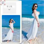 短納期 ビーチワンピース レディース リゾート シフォン マキシ丈ワンピース ロングワンピース リゾートワンピース 大きいサイズ ハワイアンワンピース