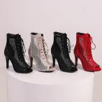 ショッピングブーツサンダル 夏ブーツサンダル レディース サマーブーツ ハイヒール サンダルドッキングブーツ 編み上げブーツ オープントゥピンヒール 入学式 成人式サンダル 靴〜28cm