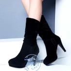 ブーティー歩きやすいレディース ショートブーツ大きいサイズ秋冬ピンヒール袴用ブーツ 美脚 厚底 ブーティー9.5cmヒール レトロ チャッカブーツ 通勤 〜26.5cm