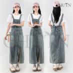 夏サロペットスカートデニムジャン