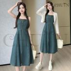 夏サロペットスカートデニムジャン