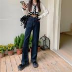  Denim женский Denim брюки брюки широкий брюки джинсы длинный длина низ высокий талия надеты .. свободно casual весна лето осень модный Roo z короткий срок поставки 