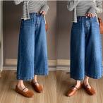  summer широкий Denim брюки женский лето 8 минут длина Denim брюки гаучо брюки Denim 8 минут длина брюки высокий талия шоу хлеб надеты ..ko-te sexy Denim ~XL