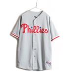00s 大きいサイズ XXL ■ MLB オフィシャル Majestic フィラデルフィア フィリーズ 半袖 ベースボール シャツ ( メンズ ) 古着 半袖シャツ