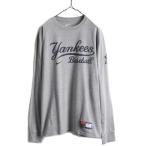 ■ ナイキ MLB オフィシャル ニューヨーク ヤンキース プリント 長袖 Tシャツ メンズ XL / TEAM NIKE ロンT 袖プリント スウォッシュ ロゴ