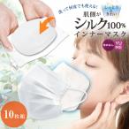 マスク フィルター インナーマスク インナーシート 10枚組 肌側 シルク100% 内側 洗える 肌荒れ防止 保湿 敏感肌 口あて布 マスク用 2枚組5セット