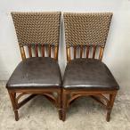 *FB2424l стул 2 ножек комплект W430×D520×H825(SH440)mm б/у для бизнеса магазинный 