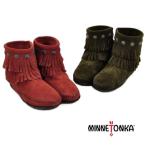 ショッピングMINNETONKA MINNETONKA ミネトンカ Double Fringe Side Zip Boot ダブルフリンジ付きサイドジップショートブーツ(696F/695F)(FW)(23F-5)