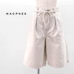 (SALE 40%OFF)TOMORROWLAND MACPHEE マカフィー レディース コットンリネンデニム ハーフパンツ(12-04-11-04034HY)(2021SS)(返品交換不可)
