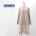 (SALE 50%OFF)ARMEN アーメン レディース コットンガーゼ バンドカラーロングシャツ(INAM1902GD)(BASIC)(返品交換不可)