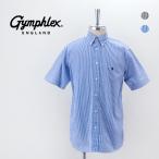 Gymphlex ジムフレックス メンズ 半袖 ボタンダウン ストライプシャツ(GY-B0244MGS)(BASIC)