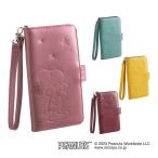 スヌーピー 本牛革スマホカバー - 正規ライセンス品 スヌーピー SNOOPY ピーナッツ PEANUTS グッズ スマホ 手帳型 スライド式 ストラップ 本革 牛革 プレゼント