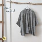シャツ DANAFANEUIL レディース 春夏 ギンガムチェックスタンドカラー 五分袖 ミドル丈 前開き ゆったりシルエット チェック柄 上品 ナチュラル