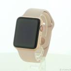 〔中古〕Apple(アップル) Apple Watch Series 3 GPS + Cellular 42mm ゴールドアルミニウムケース ピンクサンドスポーツバンド〔352-ud〕