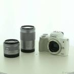 ショッピングEOS 〔中古〕Canon(キヤノン) EOS Kiss M2 ダブルズームキット ホワイト〔251-ud〕
