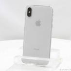 〔中古〕Apple(アップル) iPhoneX 64GB シルバー MQAY2J／A SIMフリー〔377-ud〕