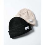 ショッピングビーニー ガニー GANNI A4429 5789 ビーニー帽 レディース リブ編み ニット帽 シンプル ウール ロゴラベル 帽子 ブラック 爆買