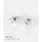スワロフスキー swarovski 5408436 ピアス Attract レディース アクセサリー アトラクト スタッドピアス ラウンドカット ホワイト ロジウム