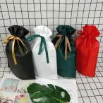ラッピング袋 誕生日 プレゼント 結婚 出産 祝い 贈り物 ギフト 純色　シンプル　巾着　無地