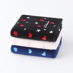 ショッピングフェイスタオル SALE agnes b. アニエスベー abシュシュ フェイスタオル 約34×75cm 綿100% ふんわり やわらか ラメ ハート 星型 ウチノ UCHINO ウチノタオル